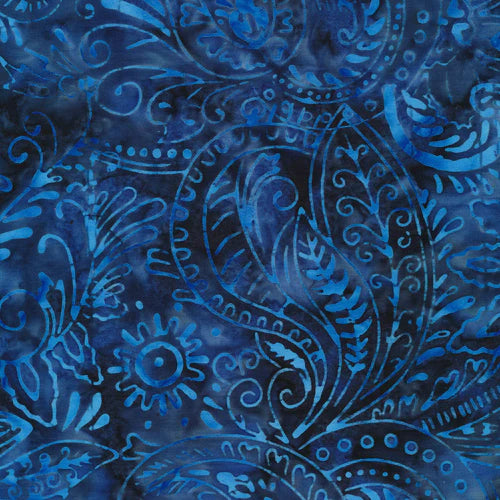 Fabri-Quilt Inc. | Batik | Paisley Navy