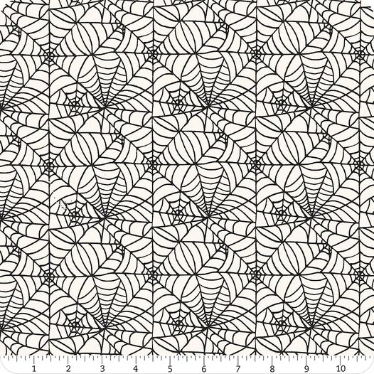 Riley Blake | Sophisticated Halloween Spiderweb | Cream
