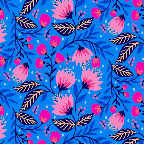 Paintbrush Studio | Vibrant Blooms | Parlor | Pink |Blue