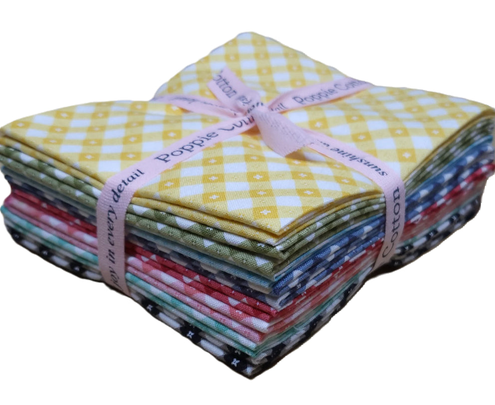 Poppie Cotton | Gingham Picnic | Fat Quarters (8)