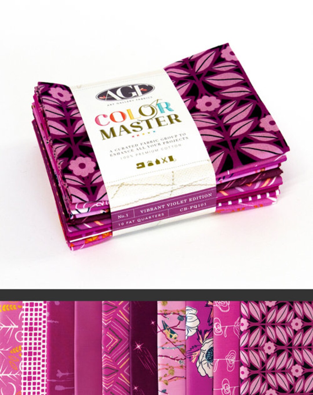 AGF Color Master Fat Quarter bundle (10)Vibrant Violet Edition