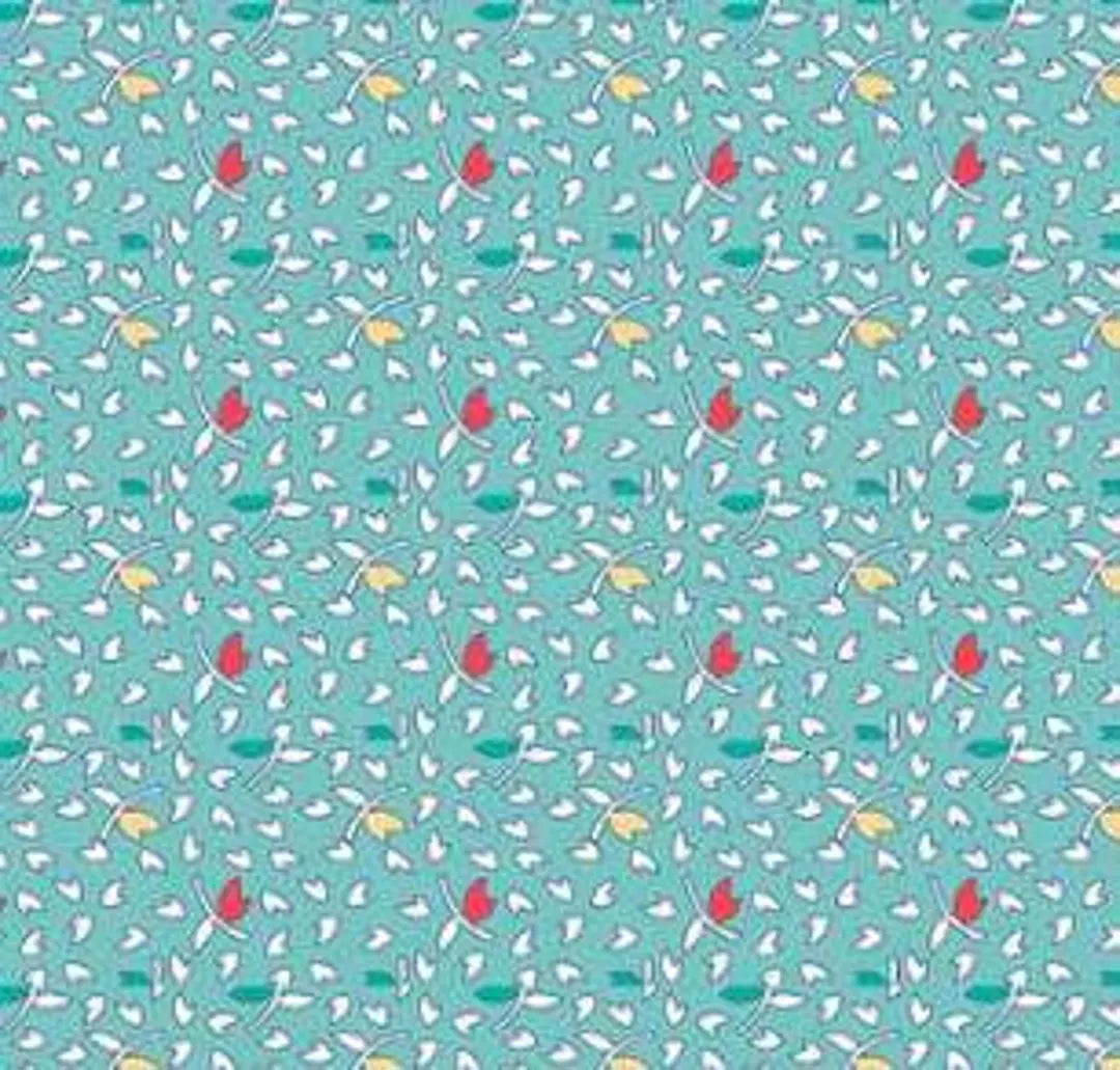 Riley Blake | Color Leaves on Cottage Blue