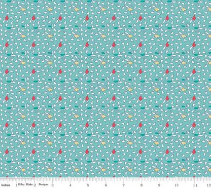Riley Blake | Color Leaves on Cottage Blue