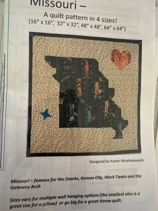 Quilt Pattern | Missouri - A quilt pattern in four sizes | Karen Abrahamovich
